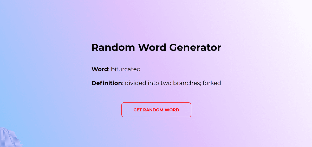 Random word generator